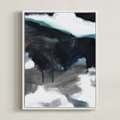 "Kona Dream I" - Art Print in Slate by Jenny Partrite - Framed Canvas
