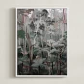 "Eucalyptus" - Art Print in spruce green by Alice Carmen - Framed Canvas