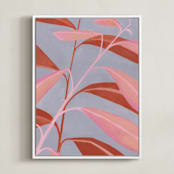 "Hova" - Art Print in Terracotta Pink by Rosana Laiz Blursbyai - Framed Canvas