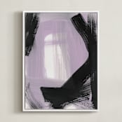 "Hidden and Revealed II" - Art Print in Lilac by Angela Simeone - Framed Canvas