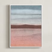 "Liquid Sunset II" - Art Print in rust by Cass Imagines - Framed Canvas