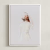 "The Figure" - Art Print in Neutral by Lori Wemple - Framed Canvas
