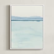 "Playa Two" - Art Print in Powder Blue by Emily Magone - Framed Canvas