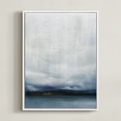 "Distant Light" - Art Print in misty morn by Brian Sostrom - Framed Canvas