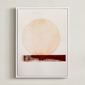 "Stoic 012" - Art Print in Sunrise Umber by jinseikou - Framed Canvas