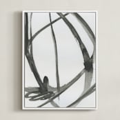 "Plant Cell 4" - Art Print in Black and White by Mary Gaspar - Framed Canvas