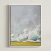 "Mid-summertime" - Art Print in Golden Yellow by Emily Jeffords - Framed Canvas