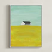"rural midwest" - Art Print in Wheat by Robin Ott - Framed Canvas