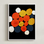 "Unity" - Art Print in Spice orange by Deborah Velasquez - Framed Canvas
