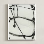 "Plant Cell 3" - Art Print in Black and White by Mary Gaspar - Framed Canvas