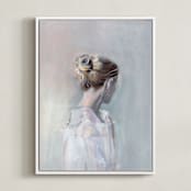 "Linger" - Art Print in soft pastel by Sarah McInroe - Framed Canvas
