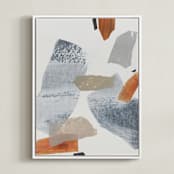 "It Caused a Ripple" - Art Print in Weathered Orange by Jennifer Daily - Framed Canvas