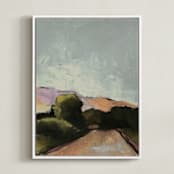 "Road Trip 2" - Art Print in Mint Green by Lynne Millar - Framed Canvas