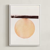 "Stoic 011" - Art Print in Sunset Umber by jinseikou - Framed Canvas