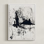 "Tour de Force II" - Art Print in Black and White by Carmen Guedez - Framed Canvas