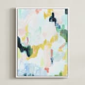 "The Meadow" - Art Print in Pear by Melanie Severin - Framed Canvas