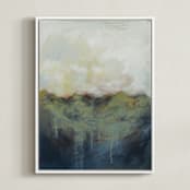 "Neutral Ground" - Art Print in Moss Green by Lorent and Leif - Framed Canvas