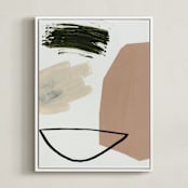 "Shape Shifters" - Art Print in clay salt by Lauren Packard - Framed Canvas