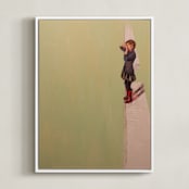 "Vantage Point" - Art Print in Minty Lime by Jamie Peterson - Framed Canvas