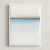 "Playa One" - Art Print in Nautical Blue by Emily Magone - Framed Canvas