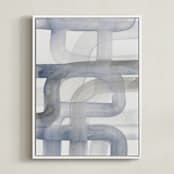 "Piping 3" - Art Print in Gray Tones by Kim Colthurst Johnson - Framed Canvas