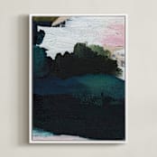 "Into The Mist III" - Art Print in Mist by Kayla King - Framed Canvas