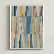 "Non Stop Fun" - Art Print in Lagoon by Pippin Schupbach - Framed Canvas