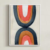 "Connections" - Art Print in White by Celeste Duffy - Framed Canvas