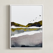 "Apex" - Art Print in White by Katy Abraham - Framed Canvas