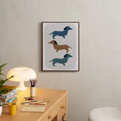"Dachshund Parade" - Art Print in Earth by Maja Cunningham - In a Room