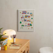 "Big and Small Vehicle" - Art Print in Ivory by Kartika Paramita - In a Room