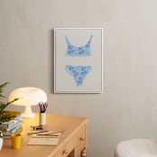 "Beach Day 2" - Art Print in Tender Blue by Johanne Dziemian - In a Room