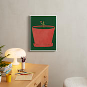 "Tiny Sprout" - Art Print in Tomato Red by Sabrina Excene - In a Room
