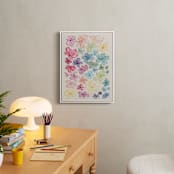 "A Rainbow of Flowers" - Art Print in Pale Sunshine by The Scribblist - In a Room
