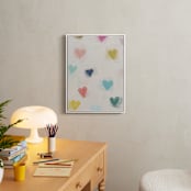 "Our Hearts" - Art Print in Cream Puff by Yaling Hou Suzuki - In a Room