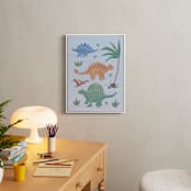 "Painted Dinos 2" - Art Print in Ocean by Teju Reval - In a Room