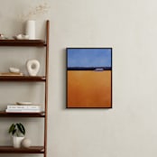 "Orange Wheat" - Art Print in Golden Orange by Carol C. Young - In a Room
