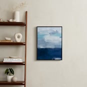 "Weight of Indigo Water" - Art Print in Indigo Blue by AlisonJerry - In a Room