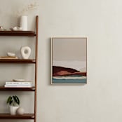 "Burgundy Seascape Diptych 1" - Art Print in Burgundy by Caryn Owen - In a Room
