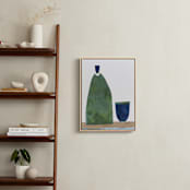 "Over The Nightstand Table" - Art Print in Green Bottle by Bethania Lima - In a Room