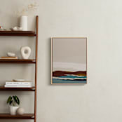 "Burgundy Seascape Diptych 2" - Art Print in Burgundy by Caryn Owen - In a Room