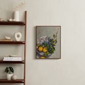 "Lemons on a Plate" - Art Print in Golden by Wendy Keller - In a Room