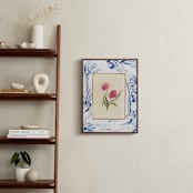"Toile Blooms 1" - Art Print in Vanilla by Teju Reval - In a Room