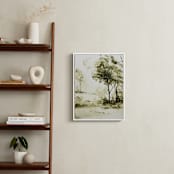 "Sun Kissed Meadow 2" - Art Print in Olive Green by Arohika Verma - In a Room