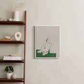 "Figure on Green" - Art Print in Verdant Emerald by Annie Clark - In a Room
