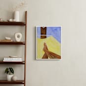 "Free to Pause" - Art Print in Banana by Akweley Creative - In a Room