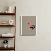"Muted Abstract Diptych I" - Art Print in bright pink by Caryn Owen - In a Room