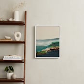 "Monterey Bay Coast" - Art Print in Dark Navy Blue by Caryn Owen - In a Room