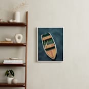 "Docked" - Art Print in Marine Blue by Tania Medeiros - In a Room