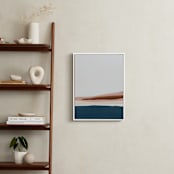 "Warm Pacific Seascape Diptych I" - Art Print in Navy Blue by Caryn Owen - In a Room